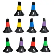 10PCS Soccer Practice Gear Training Cones Horns Shaped Sign Barrels for Football