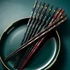 5 pairs Reusable Chinese Chopsticks Set Plastic Dining Chopsticks Restaurant