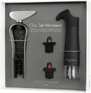 NEW L'ATELIER DU VIN *CHIC SET MONSIEUR* Corkscrew & ON/OFF Wine Keeper SET