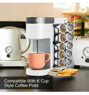 Coffee Pod Holder For Keurig K-Cup Pods Side Mount Wall Storage Stands Rack New