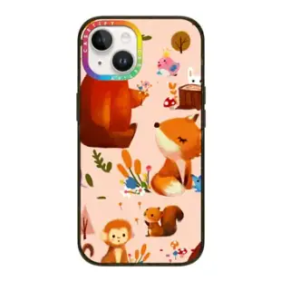 iPhone 14 MagSafe 兼容彩虹相機環手機殼 Forest Animals