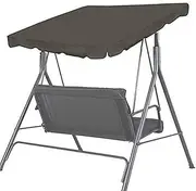 BenefitUSA Canopy ONLY 73"x52" Outdoor Patio Swing Canopy Replacement Porch Top Cover for Seat Furniture (Taupe)