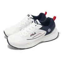 在飛比找PChome24h購物優惠-Fila 斐樂 慢跑鞋 Falcon 男鞋 白 藍 拼接 皮
