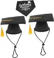 BESPORTBLE Puppy Triangular Scarf Kit Dog Graduation Hat Suit Stylish Pet Dress-up Polyester Material