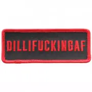 DILLIFUCKINGAF Iron On Patches - Embroidered Designed Sew On Patch, 4" x 2"