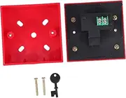 ULTECHNOVO Switch Alarm Cover Outdoor Fire Pit Pit Cover Manual Alarm Switch Fire Extinguisher Cover Patio Covers Small Fire Pit Cover Round Red Plastic