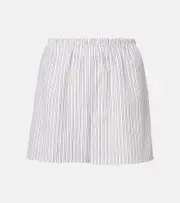[Asceno] Asceno Cairo striped cotton-blend shorts AU 16 white