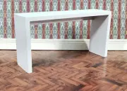 Dollhouse Console or Tall Sofa Table Modern White 1:12 Scale Miniature Furniture