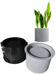 Large Round Silicone Planter Mold, Reusable Round Shape Concrete Clay Plaster...