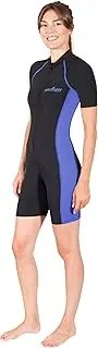[EcoStinger] Women Sunsuit One Piece Jellyfish and UV Protection Swimsuit UPF50+ Black Lavender