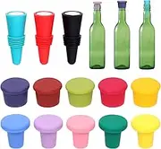 Rustark 13Pcs 3 Styles Silicone Wine Stoppers Assortment Kit, Replace Cork Plugs Airtight Seal on Wine Bottles Assorted Colorful Reusable Wine Caps for Bottles Beer Champagne Wine Storage Glass Bottle