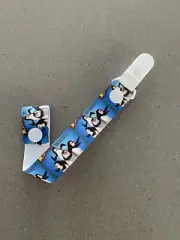Baby Dummy Clips Pacifier Chain Soother Holder Dummie Strap Penguins