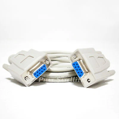 6' Null Cable 6ft Serial cable DB9 9 pin Female RS232 Modem cable Data Cable 2pc