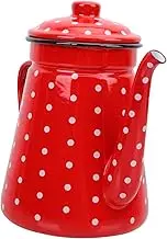 Mobestech Enameled Water Kettle Decorative Teapot for Induction and Gas Stove and Safe Kitchen Container with Spout Stylish and Dot Design