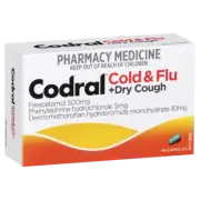 Codral Cold & Flu + Dry Cough 48 Capsules Headaches and Fever Blocked Noses