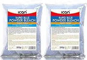 ICAN RAPID BLUE DUST FREE HAIR BLEACHING POWDER STRONG FROMULA 1KG (2 X 500G )