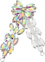 Beaupretty Shiny Rhinestone Applique Decorative Patches for DIY Wedding Dress Sash Chic Floral Design Embellishment for Clothing Shoes Hair Accessories and Crafts