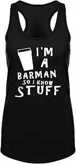 [Lyprerazy] I'm A BAR Man SO I Know Stuff Workout Gym Funny Printed Tank Top