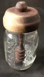 Handmade Honey Pot with Honey Stick