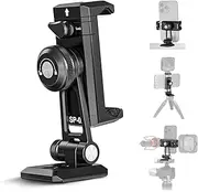 NEEWER Metal Phone Tripod Mount Adapter with Arca Type Quick Release Base, 270° Swivel 180° Tilt, Two Cold Shoes, Phone Holder Clamp Compatible with iPhone 15 14 Pro Max Galaxy S23 Pixel 8 Pro, SP-02