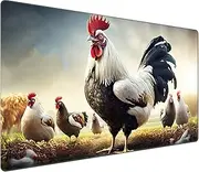 DEGDFSGR for MTG Playmat 24 x 14 inches for TCG Playmat Non-Slip Rubber Base Commander Playmat HD Cover for Magic The Gathering Playmat Iorcana Trading Card Game, Animal Proud Rooster