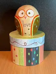 Natural Life Owl Money Box Piggy Bank New in Box