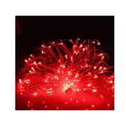 Christmas Fairy Lights 300LED Copper Wire Twinkle String Lights for Garden Party Indoor Decor -Red