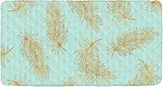 Mint and Gold Toddler Portable Bed Sheet Soft&Comfortable Cot Sheet for Kids Portable Bed for Kids Cots Sleeping 50'' x 25'' (Sheet,Bed Not Included)
