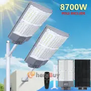 8700W LED Solar Flood Light Motion Sensor Wall Street Yard Outdoor Security Lamp