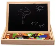 New MUWANZI Multi LEARNING TOY In Wooden Box Puzzle Writing Drawing Ages 3+ NIB
