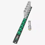 Wera 005470 Metric 1/2" Drive Deep Socket Set with Magnetic Holder, 6 Pieces