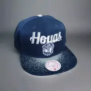 Mitchell & Ness Georgetown Hoyas Spray Paint Adjustable Snapback Hat Navy NCAA