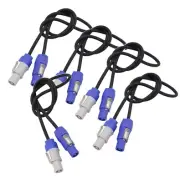 5-Pack 5ft Powercon Extended Cable Power Plug Male to Female for Stage Par Light