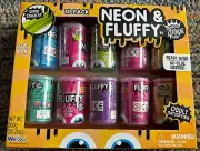 Compound Kings Neon & Fluffy 10 Pk Slime Super Stretchy Ready Made BNIB
