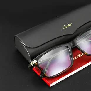 Cartier CT0222O 卡地亞品牌眼鏡｜時尚復古文藝黑色大臉方框眼鏡 男生品牌眼鏡框【幸子眼鏡】