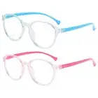 Protection Kids Glasses Ultra Light Frame Round Eyeglasses Anti-blue Light