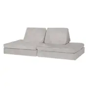 Huddle Kids Modular Play Foam Couch in Grey