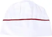 [VALICLUD] Beanie Men Chef Hat Kitchen Work Hat Classic Chef Hat for Restaurant Breathable Cotton Polyester Material Red