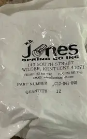 (12-Pk) W.B. Jones Spring Co. Springs C12-041-040