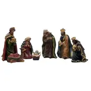 Gerson Company Holiday Nativity Manger Scene Set Figurine Three Kings Baby Jesus