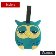 NEW LAKE BLUE OWL NAME TAG, ID LABLE FOR LUGGAGE, BAG