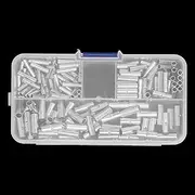 150 Piece Bare Non Insulated Butt Connector Wire Terminal Kit for Electrical Splicing