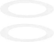 uxcell 2-Pack Goof Rings for 6 Inch Recessed Lights, 6.3" ID 8.6" OD Durable Steel Trim Ring Flush Mount White Can Light Trim Ring Cover for Ceiling Can Downlights