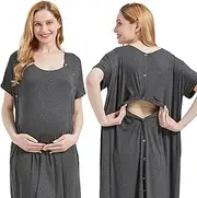 [Mama & Wish] Labor and Delivery Gown 3 in 1 Labor, Delivery and Nursing Gown
