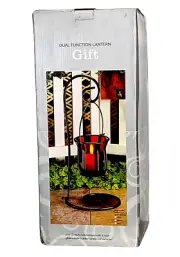 Unique Hanging Candle Holder Lantern Dual Function Indoor Outdoor 15" Gift Idea