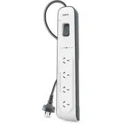 Belkin 4 Outlet Surge Protection Strip with 2m Power Cord [BSV400AU2M]
