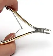 COMPANY LILI 1PC Gold Stainless Steel Nail Cuticle Scissors Manicure Pedicure Hand Tools kits Double Fork Dead Skin Scissor Wholesale Price