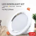 12X LED Downlight Dimmable Tri-Colour 12W-18W 70mm/90mm/120mm Cutout Bathroom