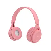 Simple Wireless Bluetooth 5.0 Computer Headset Bluetooth Headset Mini Edition Game Student Microphone Headset-Pink