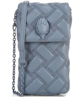 NWT $175 Kurt Geiger London Grey Drench Kensington Phone Crossbody Bag